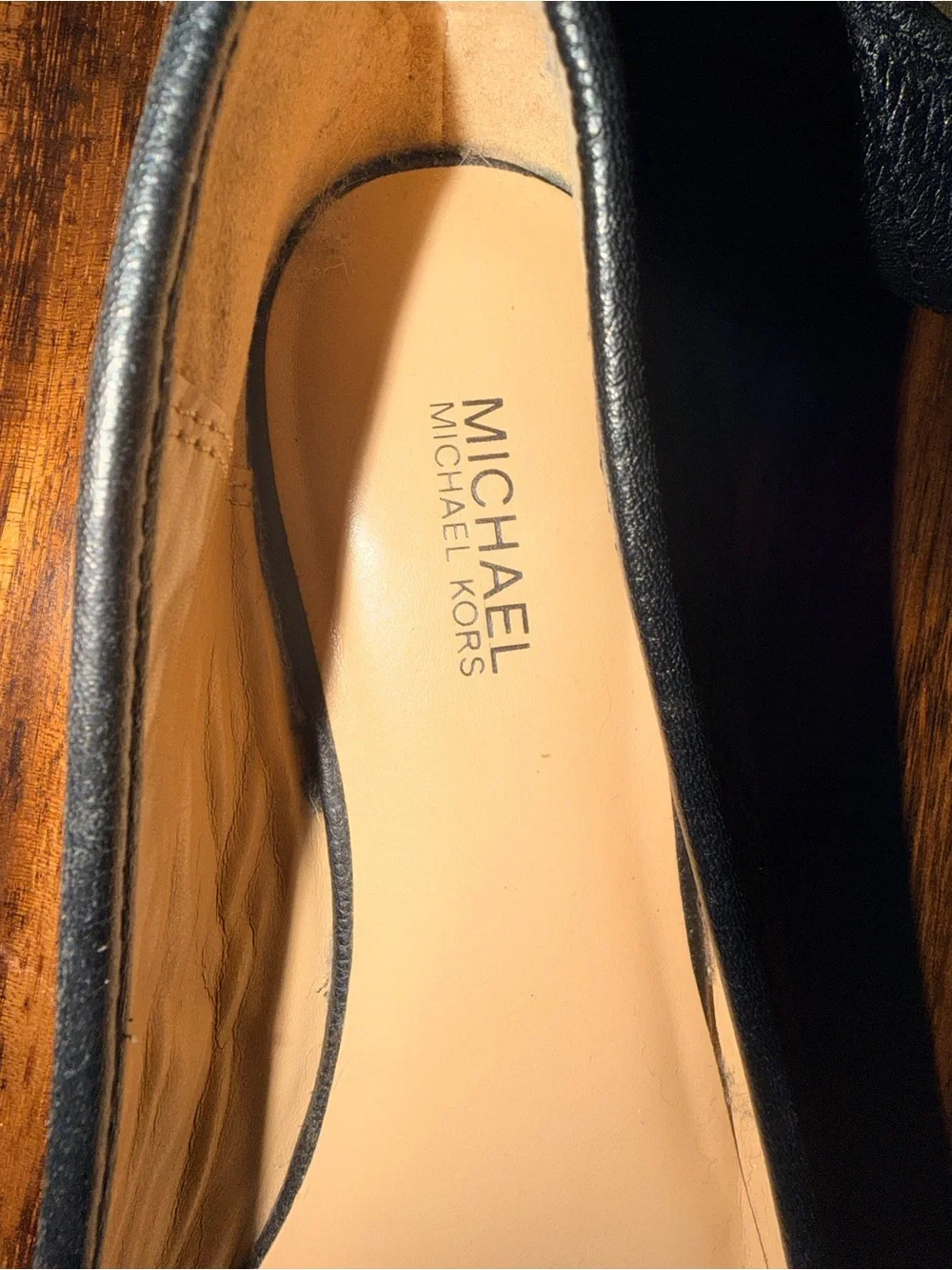 Michael Kors Women's Hamilton Moc Loafers Shoes Black Size 7